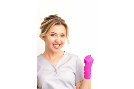 Happy caucasian woman doctor wearing, a Person Photo by okskukuruza