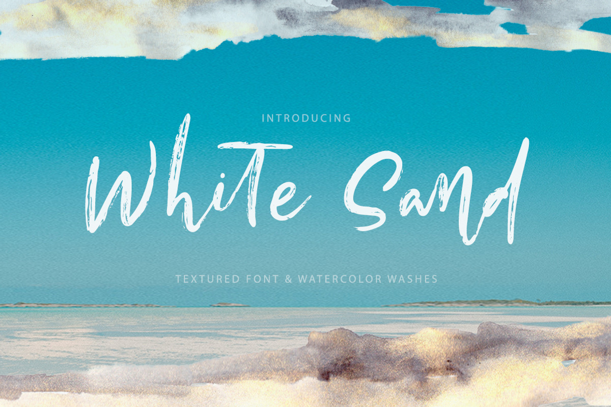 White Sand. Font + Extras.