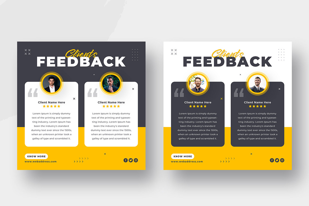 Feedback or Review Instagram post, a Social Media Template by Uiparvin (Photo 6 of 6)