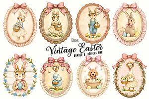 Vintage Easter Bunny Clipart Png, a Seasonal Illustration by Design Station