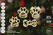 Dog Paw & Bone Christmas Tree Decor, a Decorative Illustration by ndasdesign (Thumbnail 1 of 2)