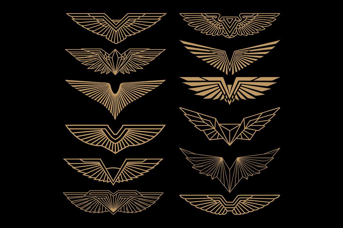 Art Deco 26 Wings, a Decorative Illustration by Stanislav Kharchevskyi (Photo 3 of 3)