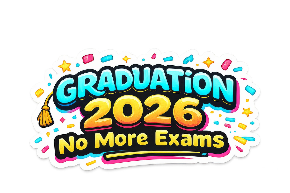 Graduation celebration badge with no, an Illustration by Dvoevnore photos
