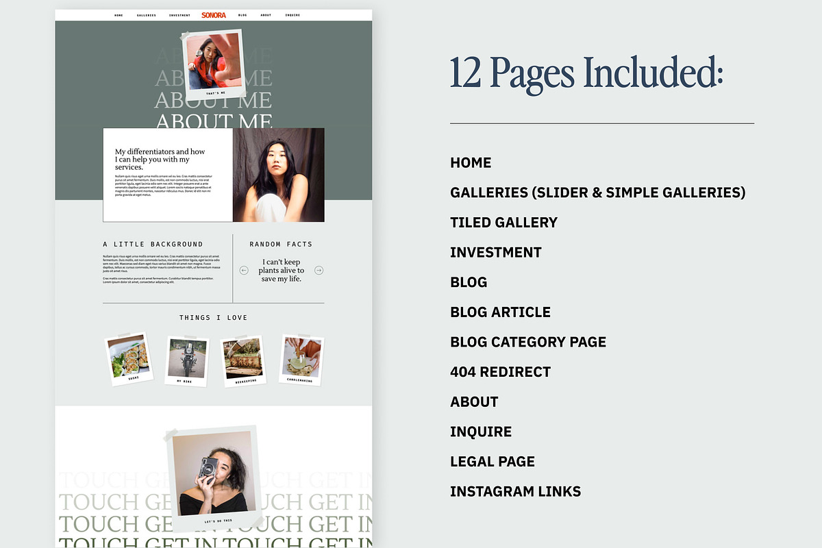 Showit Website Template - Sonora, a Websites & App Template by Amanda Pena Design (Photo 3 of 6)