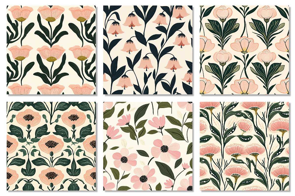 Retro Floral Seamless Pattern, a Texture Graphic by Dream Creation (Photo 5 of 6)