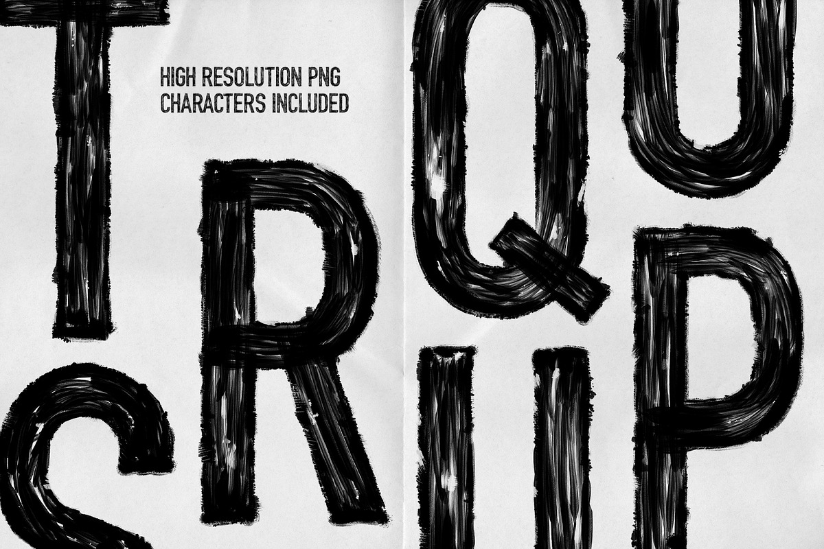 BRASH - A Dry Brush Font, a Sans Serif Font by ReveryWorks (Photo 4 of 16)