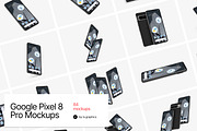 Google Pixel 8 Pro Mockups, an Android Mockup by ls.graphics (Thumbnail 1 of 9)