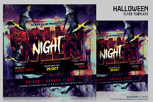 Halloween Party Flyer - PSD, a Flyer Template by Satgur Graphic Design