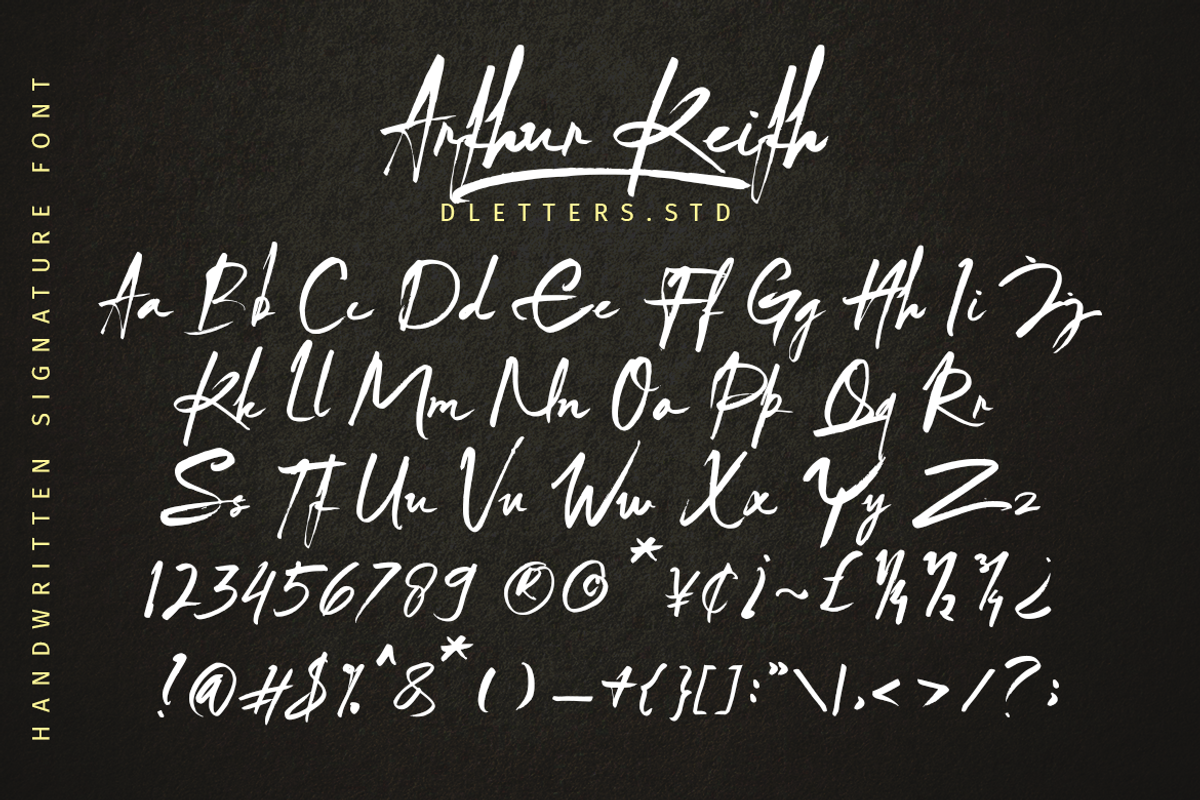 Arthur Keith - Signature Style Font, a Script Font by DiosiArt (Photo 10 of 12)