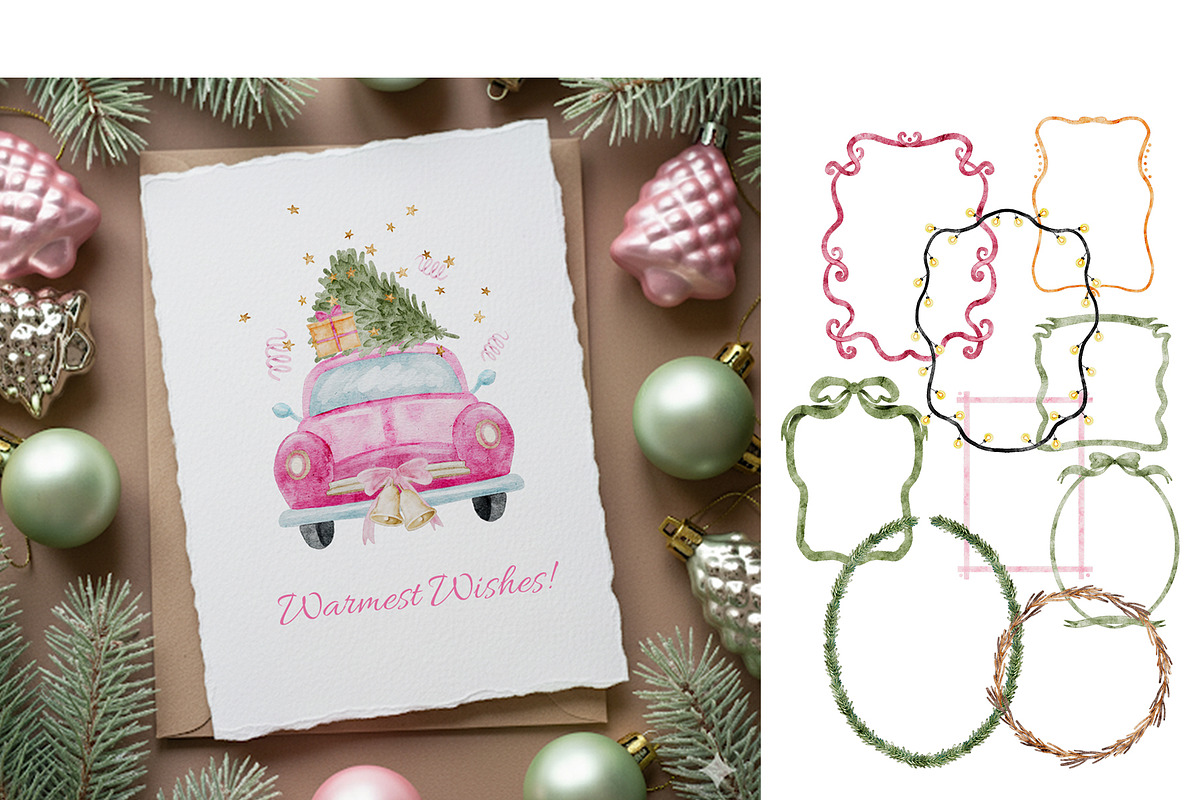 Watercolor Christmas Wonderland, an Object Graphic by Kattypainting (Photo 2 of 6)