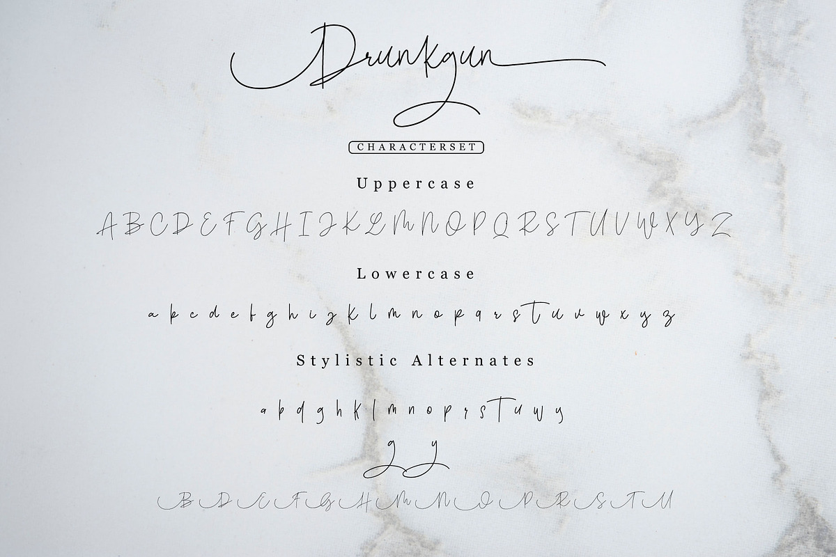 Drunkgun Script, a Script Font by Crump Hand (Photo 9 of 11)