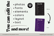 Monochrome Muse Price List Templates, a Stationery Template by Hell Yeah Designs (Thumbnail 6 of 8)