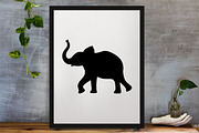 Elephant Silhouette SVG, an Animal Illustration by newminddesign (Thumbnail 3 of 3)