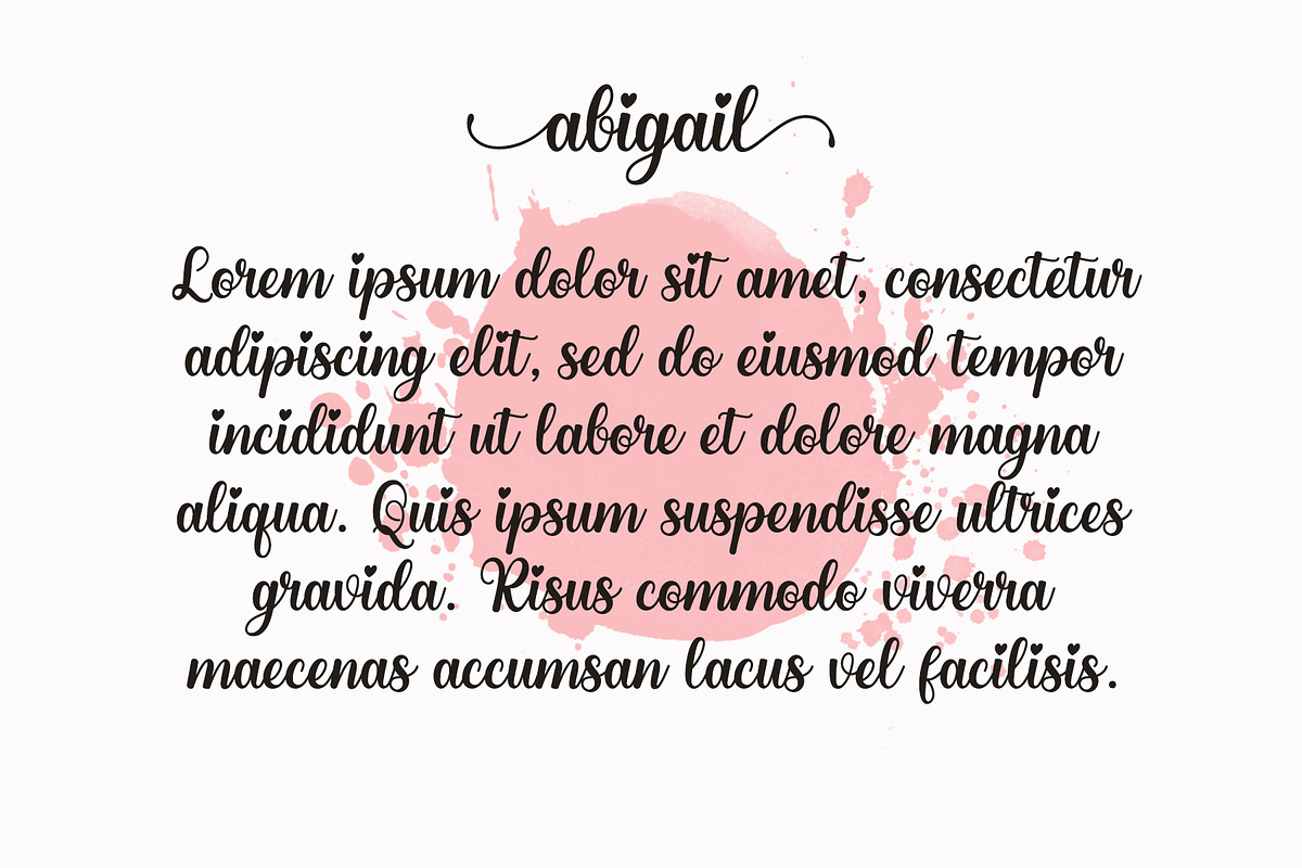 Abigail - Script Font with Swash, a Script Font by Airotype (Photo 7 of 10)