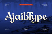 AjaibType - Display Font, a Serif Font by Aksapix Studio (Thumbnail 1 of 7)