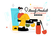 10 Inclusive Beauty Products, a Person Illustration by denayunebgt (Thumbnail 1 of 4)