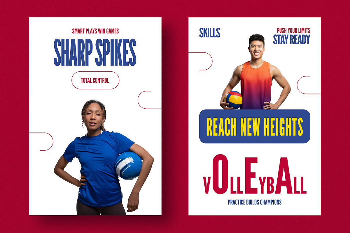 Volleyball Social Media Post Set, an UI Kit Template by ContestDesign (Photo 3 of 3)