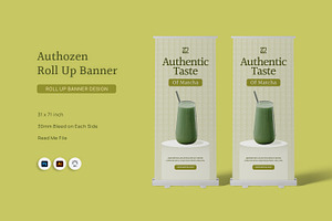 Authozen - Roll Up Banner, a Print Template by Fannan Studio