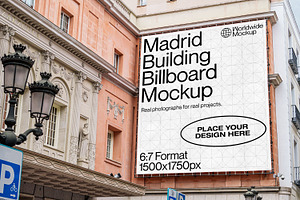 Madrid Urban Billboard Mockup, an Advertising Mockup by Worldwide Mockup