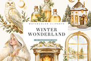 Celestial Winter Wonderland Clipart, an Object Illustration by BusyDaydesign (Thumbnail 1 of 9)