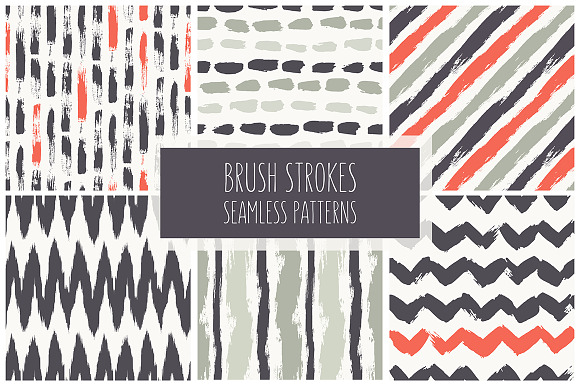 Brush Strokes Seamless Set 2 preview 6