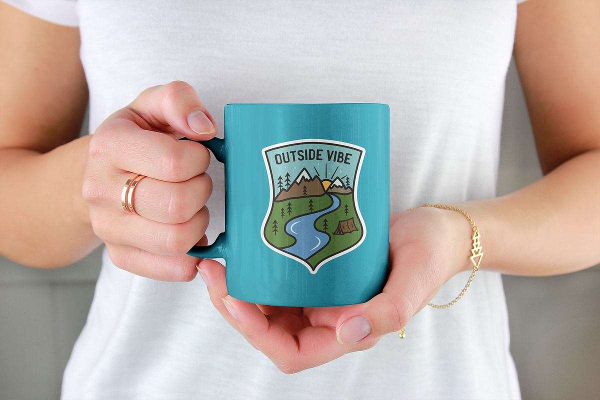 Camping Badges Stickers Pack Vol2, a Branding & Logo Template by JeksonGraphics (Photo 3 of 8)