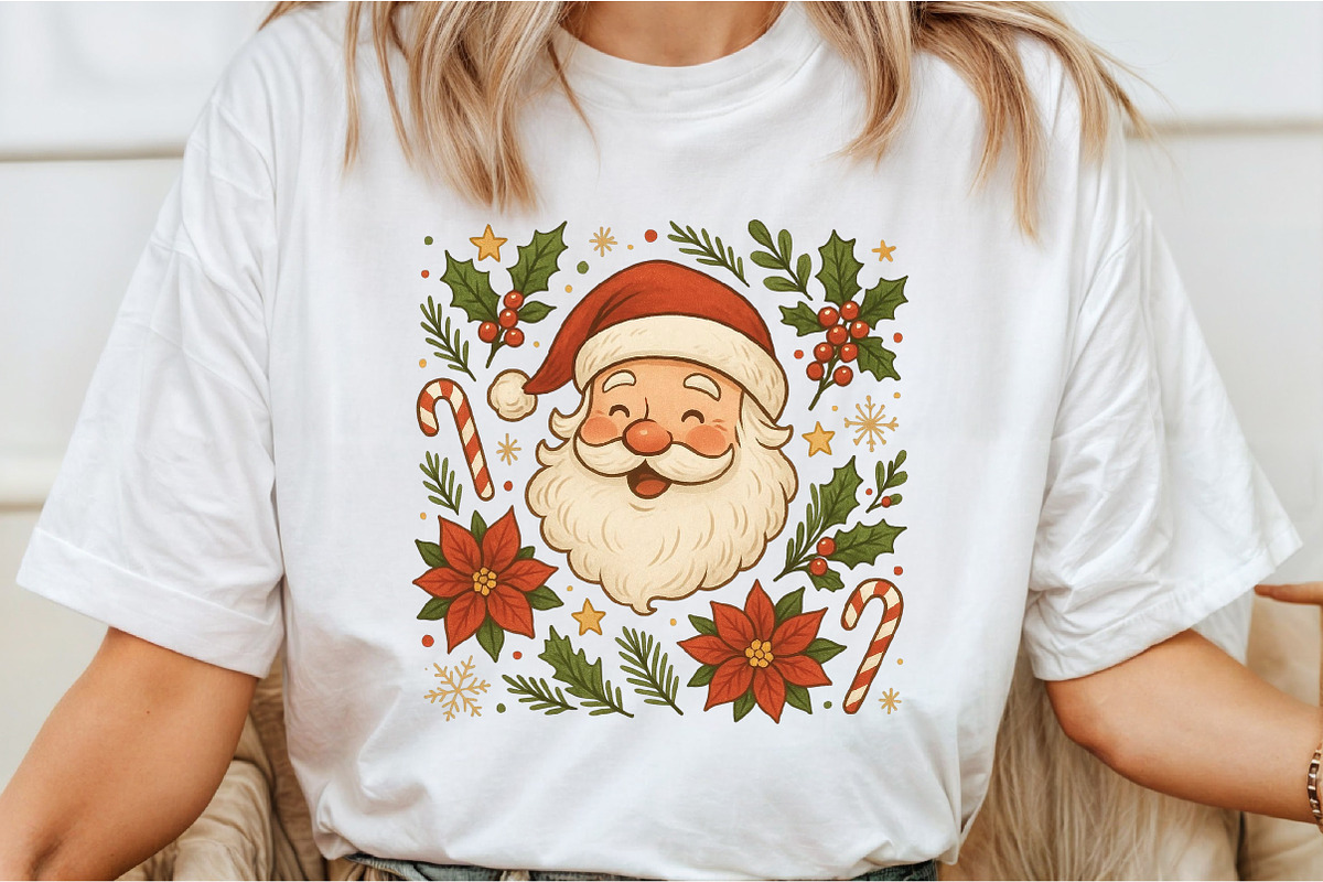 Vintage Santa Face PNG Clipart, an Illustration by Libby Wishes (Photo 2 of 6)