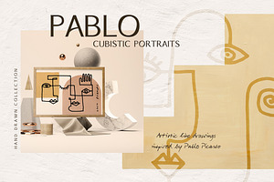 Pablo Cubistic Lineart Collection