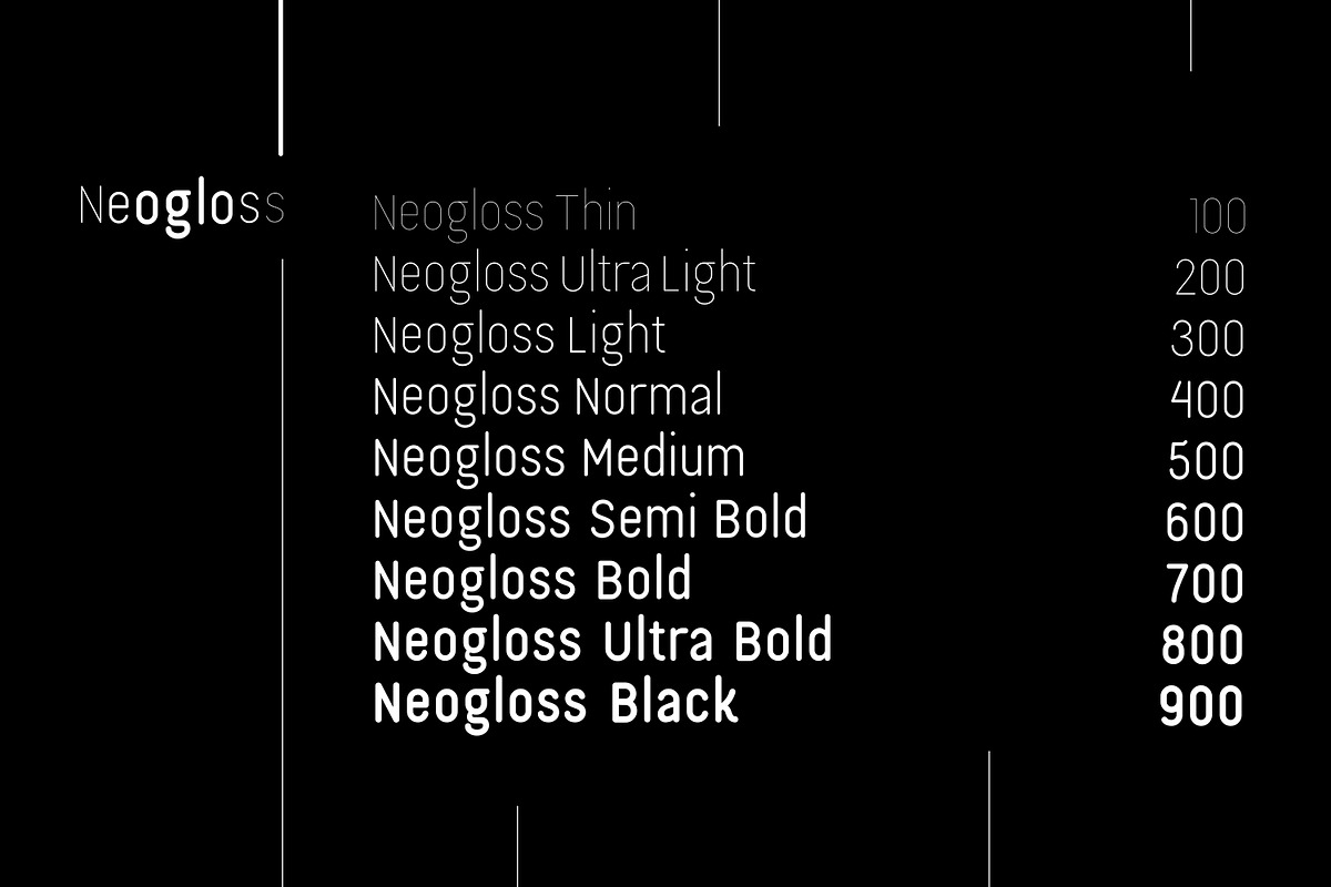 Neogloss- Modern Font Family, a Sans Serif Font by Intuisi Creative (Photo 2 of 10)