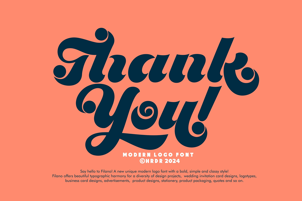 Filano - Modern Logo Font, a Script Font by HRDR (Photo 10 of 10)
