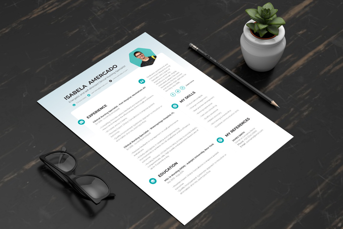 Clinical Nursing Specialist Resume, a Resume Template by iDoodle Studio (Photo 3 of 4)