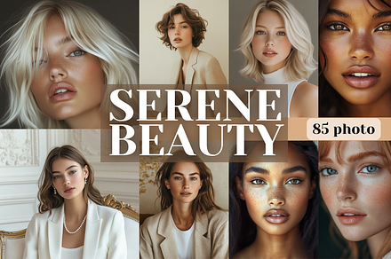 Serene Woman Beauty  Photo Bundle, a Beauty & Fashion Photo by MarkoPresets