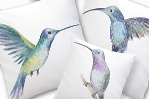 Watercolor Birds Set