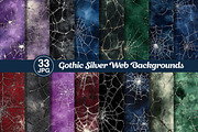 Gothic Silver Web Backgrounds, a Texture Graphic by Dream Creation (Thumbnail 1 of 7)