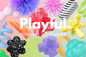 Playful Abstract 3D Shapes