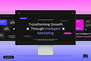 AI Digital Marketing Pitch Deck, a Presentation Template by Claymoon Lab