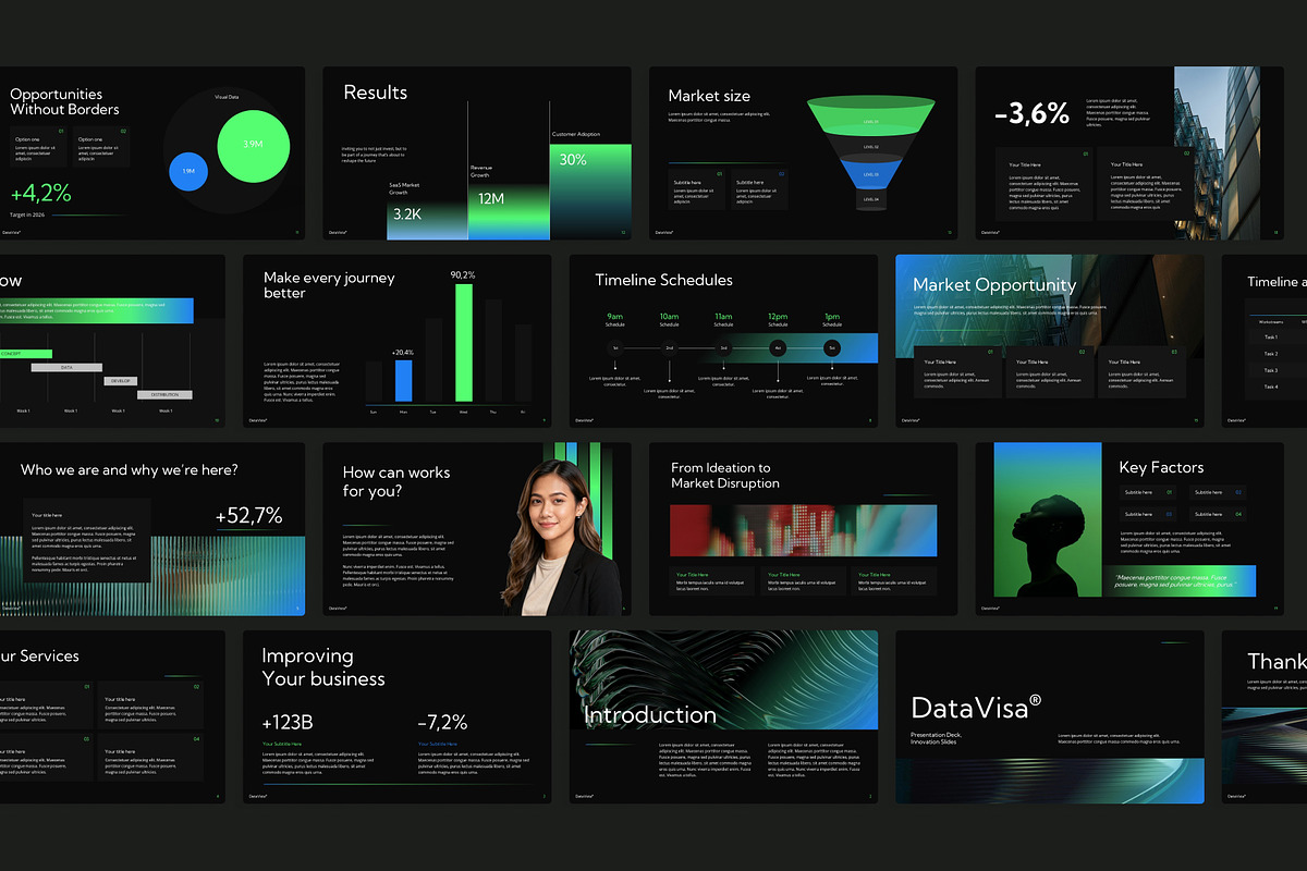 DataVisa Pitch Deck Innovation Power, a Presentation Template by Premast (Photo 3 of 3)