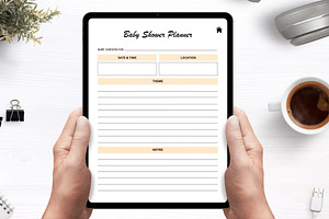 Editable Digital Baby Shower Planner