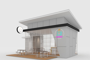 3D Model Cafe Modern 1