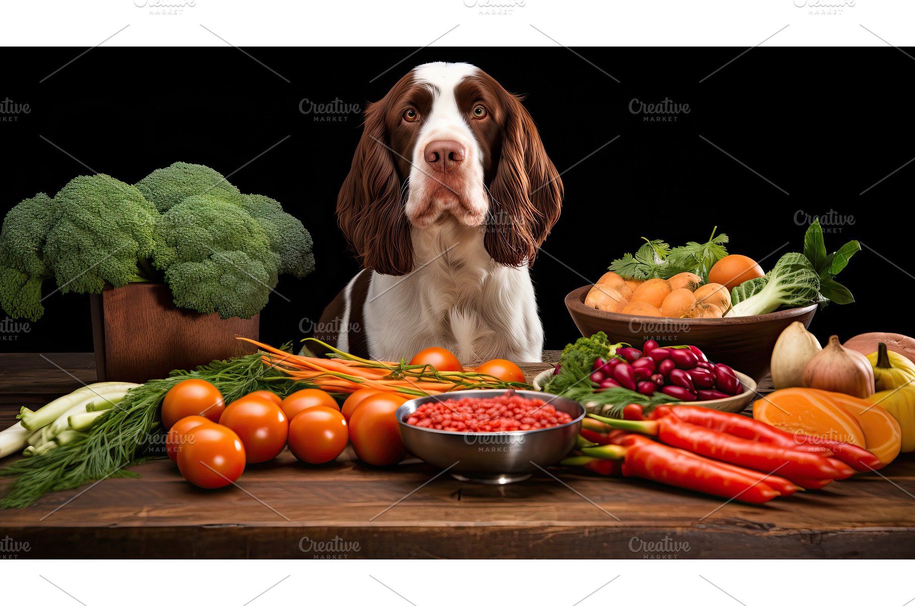 nutrition dog raw diet ai generated, a Food & Drink Photo by pikepicture