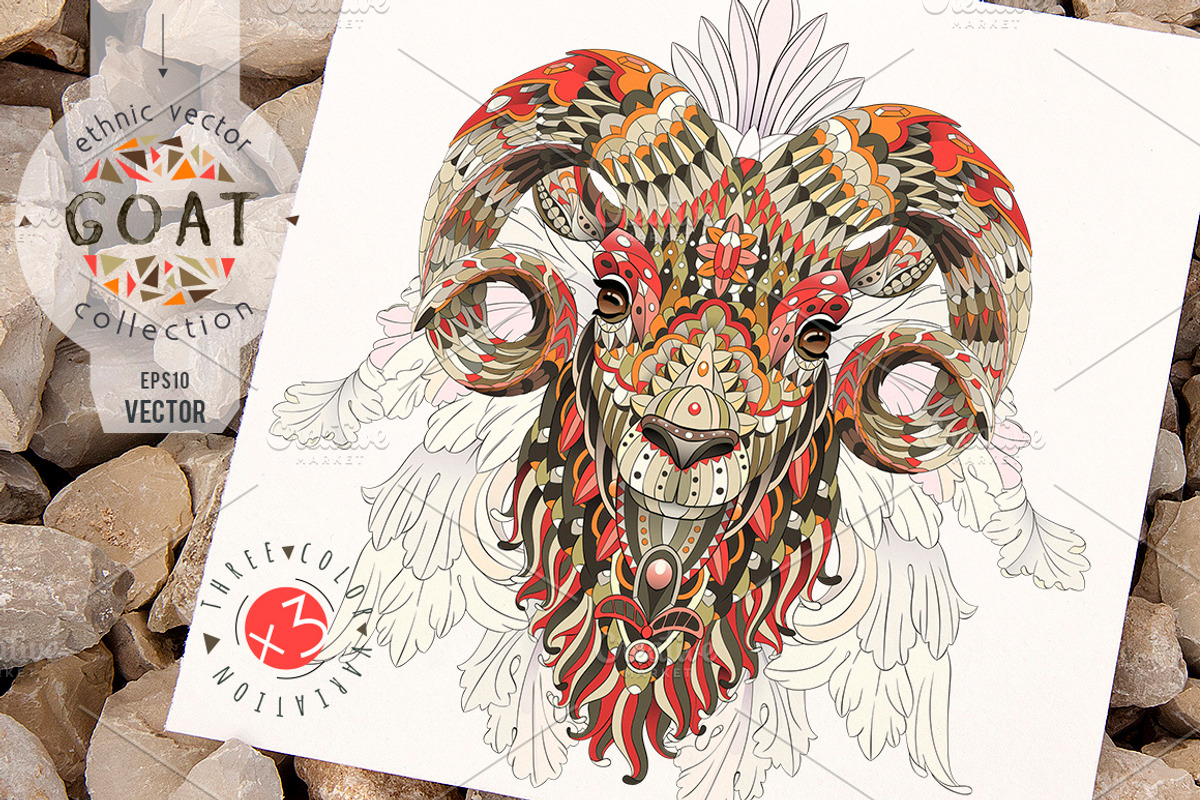 Ethnic Collection:  Goat, an Animal Illustration by ArtoJoy (Photo 1 of 6)