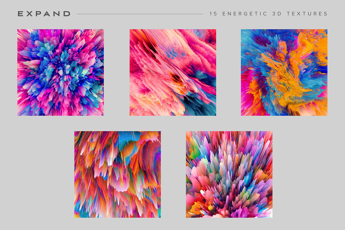 Expand: Energetic 3D Textures, a Texture Graphic by Chroma Supply