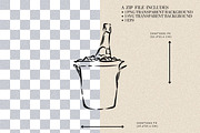Ice Bucket of Champagne Bottle, an Object Illustration by CraftingOnSunday (Thumbnail 2 of 3)
