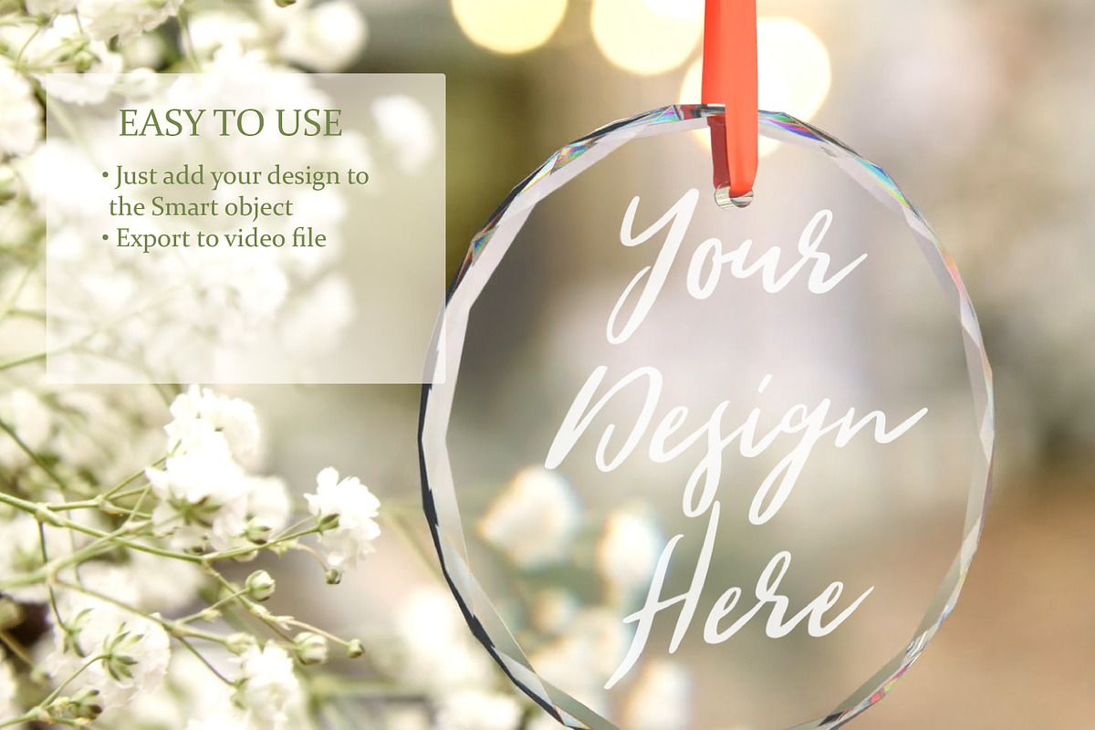 Crystal Glass Ornament Video Mockup, a Cups & Container Mockup by MockupsBox (Photo 3 of 5)