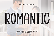 Romantic | Script Font, a Script Font by Scratchones (Thumbnail 1 of 8)