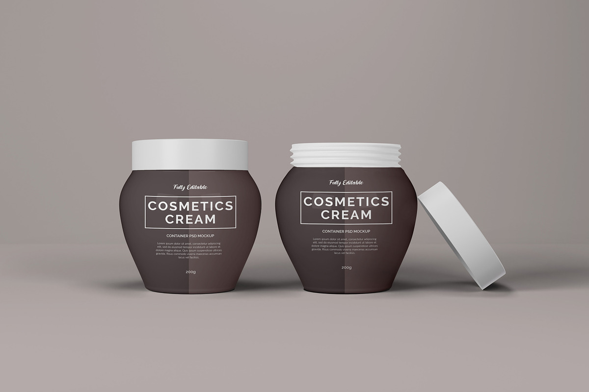 Cosmetics Cream Container Mockup, a Cups & Container Mockup by Modern Studio (Photo 12 of 14)