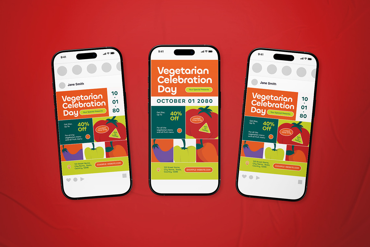 World Vegetarian Day Flyer Set, a Flyer Template by The Good Store (Photo 2 of 2)