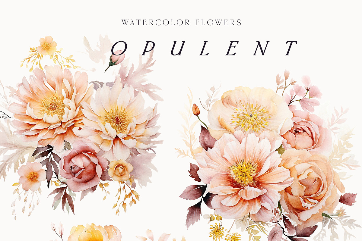 Watercolor Floral Bundle (45 in 1), a Decorative Illustration by Lana Elanor (Photo 93 of 180)