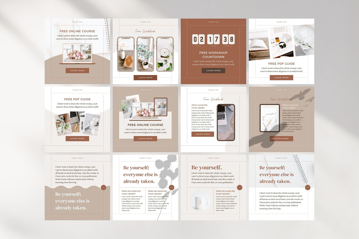 Instagram Post Templates Canva, a Social Media Template by Keikoya (Photo 10 of 12)
