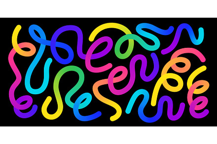 Funky gradient organic line pattern